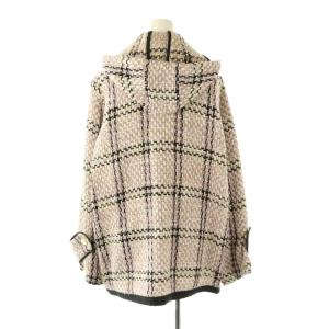 Grace Class 23AW ツイードフーディーコート 36 ブラック ベージュ