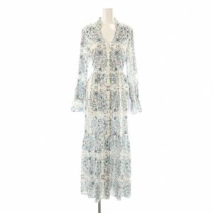 ペイズリープリントシャツワンピース ロング 36 ホワイト /HK OS