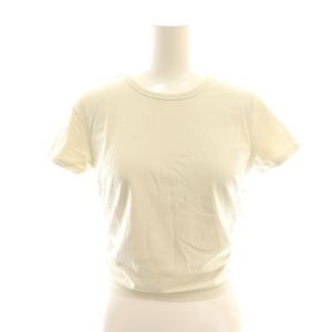 サイドギャザー 半袖 リブカットソー クロップド 4 グレージュ /CX OS