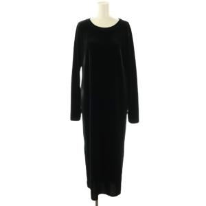 25AW ベロア ワンピース ロング F ブラック /DF OS