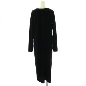 green label relaxing 25AW ベロア ワンピース ロング F ブラック /DF OS