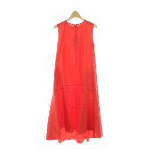 otonaMUSEコラボ Aライン ランダムヘム ノースリーブワンピース F レッド /CX OS