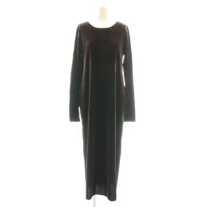 25AW ベロア ワンピース ロング F ダークブラウン /DF OS