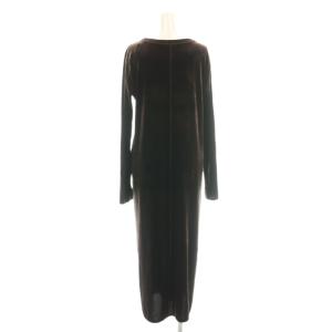 green label relaxing 25AW ベロア ワンピース ロング F ダークブラウン /DF OS