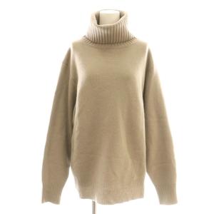 ミドルゲージタートル ニット セーター グレージュ /DF OS