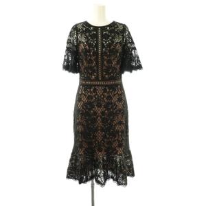 レースワンピース 2 ブラック ベージュ