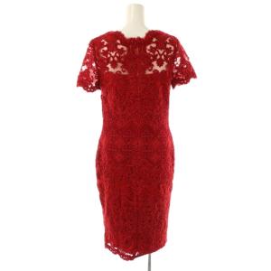 TADASHI SHOJI ワンピース 2 赤 レッド レース BNP19969MX /AG OS