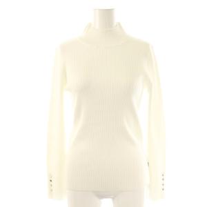 25AW ハイネックラメリブニット セーター プルオーバー 2 ホワイト 45350820 /CX OS