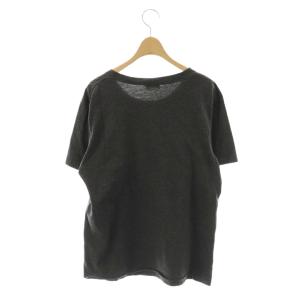 SAINT LAURENT PARIS 500231 YB2OH SL プリント Tシャツ カットソー S チャコール レッド /ES OS SH