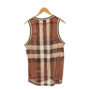 BURBERRY チェック メッシュ タンクトップ M ベージュ