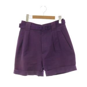ベルト付きシルクショートパンツ 38 パープル /ES OS SH