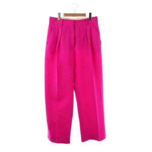 ウール2タックパンツ ストレート ジッパーフライ シルク混 40 ピンク /NR OS SH