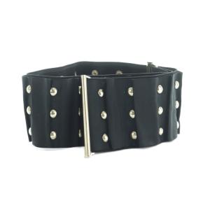 ベルト ワイド スタッズ 黒 ブラック /MI OS SH