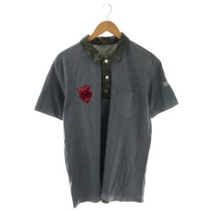 迷彩 ポロシャツ カットソー XL チャコールグレー マルチカラー /ES OS