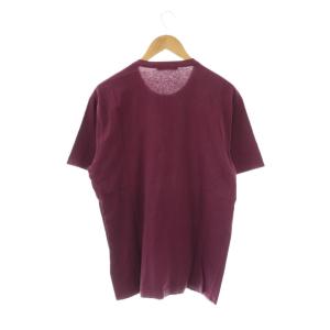 STONE ISLAND ロゴ半袖ヘンリーネックカットソー XL パープル /DO OS