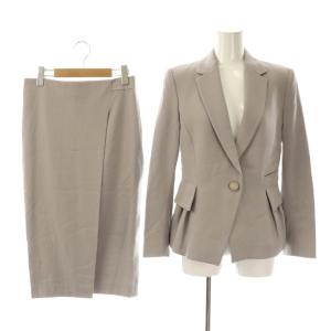 スカートスーツ セットアップ テーラードジャケット ラップ ロング EU38 グレー /HK OS