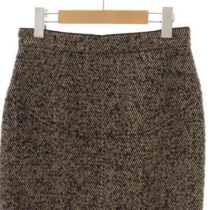 N°21 タイトスカート ロング ウール混 42 黒 ベージュ /NR OS