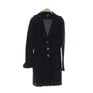ウール混 ニットコート チェスターコート 2 ネイビー /ES OS