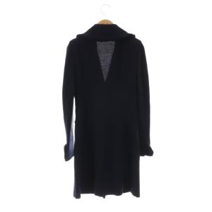 ST.JOHN ウール混 ニットコート チェスターコート 2 ネイビー /ES OS