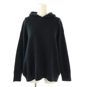 カシミヤ混 パーカー ニット プルオーバー 46 ネイビー /HK OS