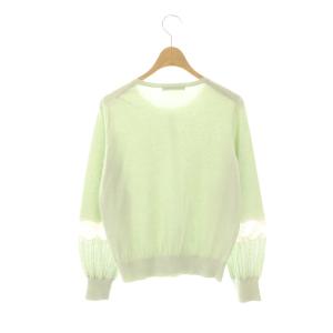 ANAYI レースカーディガン ニット 38 ライトグリーン /CX OS