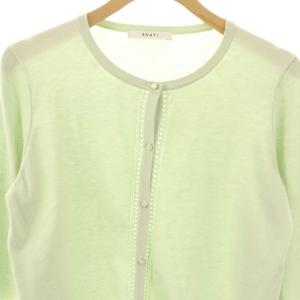 ANAYI レースカーディガン ニット 38 ライトグリーン /CX OS