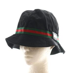 GUCCI シェリーライン バケットハット 帽子 バケハ M 黒 ブラック /AQ OS OH