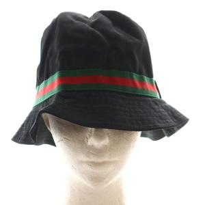 GUCCI シェリーライン バケットハット 帽子 バケハ M 黒 ブラック /AQ OS OH