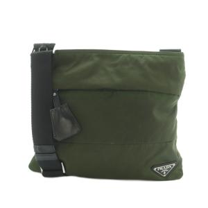 ショルダーバッグ ナイロン 三角プレート カーキ /MI OS OH