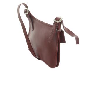 COACH クロスボディ ショルダーバッグ レザー フラップ ワインレッド 9142 /MI OS