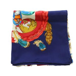 HERMES Couvee d'Hermes エルメスの雛たち カレ90 スカーフ シルク 総柄 マルチカラー /MI