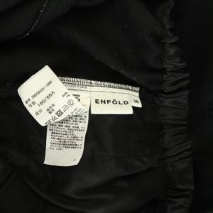 ENFOLD 23AW STRAIGHT-WIDE PANTS ストレードワイドパンツ イージー 38 ブラック /MY