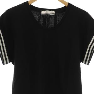 BORDERS at BALCONY RIBBON TEE Tシャツ カットソー 38 ブラック ホワイト /DO OS