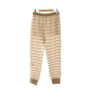 MISSONI 総柄イージーパンツ 40 ブラウンベージュ ホワイト /DO OS