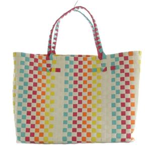 kate spade new york トートバッグ カゴ 編み上げ マルチカラー 白 ホワイト 黄色 イエロー /SS OS