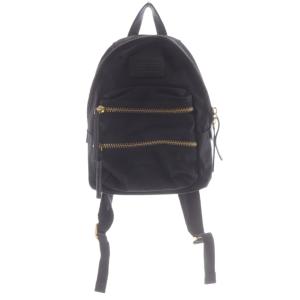 ナイロン リュックサック ロゴ 黒 ブラック /SR