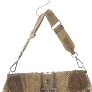 PRADA ナイロン パイソン ワンショルダーバッグ ブラウン
