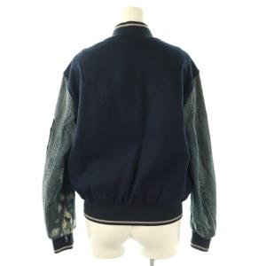 DIESEL デニム 切替スタジャン ジャケット ブルゾン ネイビー 紺 /CX OS