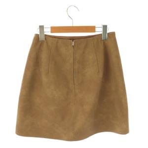 FRAY I.D 25AW レザーライクアシメタック ミニスカート 1 ベージュ FWFS254121 /CX OS