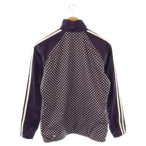 adidas ドット柄 トラックジャケット ブルゾン M パープル ホワイト /ES OS