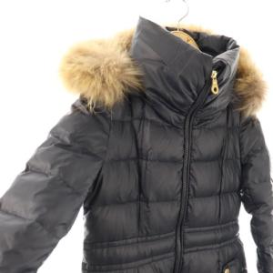 BLUE LABEL CRESTBRIDGE ダウンコート アウター 36 ダークネイビー ブラック ホワイト /DO OS