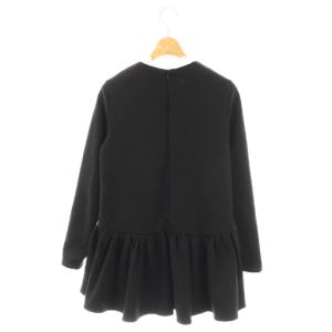 TSURU by Mariko Oikawa Eloise レース襟ペプラムカットソー F ブラック ホワイト /DO OS