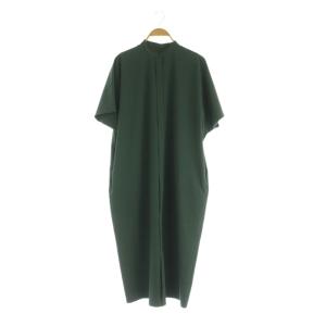 Half sleeve cocoon OP半袖ワンピース ロング 36 グリーン /MY OS