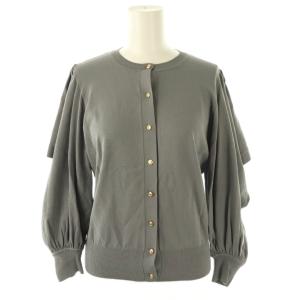 レーヨンナイロンスリットスリーブカーディガン 38 グレー /CX OS