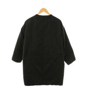 ノーカラーダウンコート アウター 36 黒 ブラック /CX OS SH（2025/12