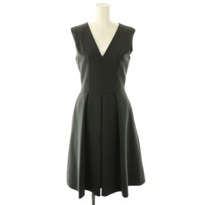 Dress Freesia ワンピース Vネック タック 38 チャコール 31026 /CX OS SH