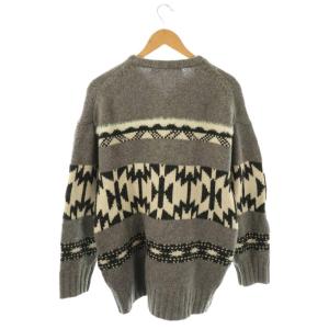 Framework ジャガードZIPカーディガン ニット グレー /HK OS SH