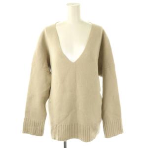 ウールカシミヤ混 Smooth Vネックニット セーター ベージュ /ES OS SH