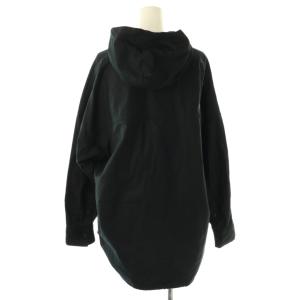 Framework ライトモールスキンフードシャツ パーカー ブラック /ES OS SH