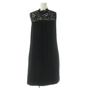 ELEVATE CREPE2 ARONELLA ワンピース ノースリーブ 膝丈 0 黒 /NR OS